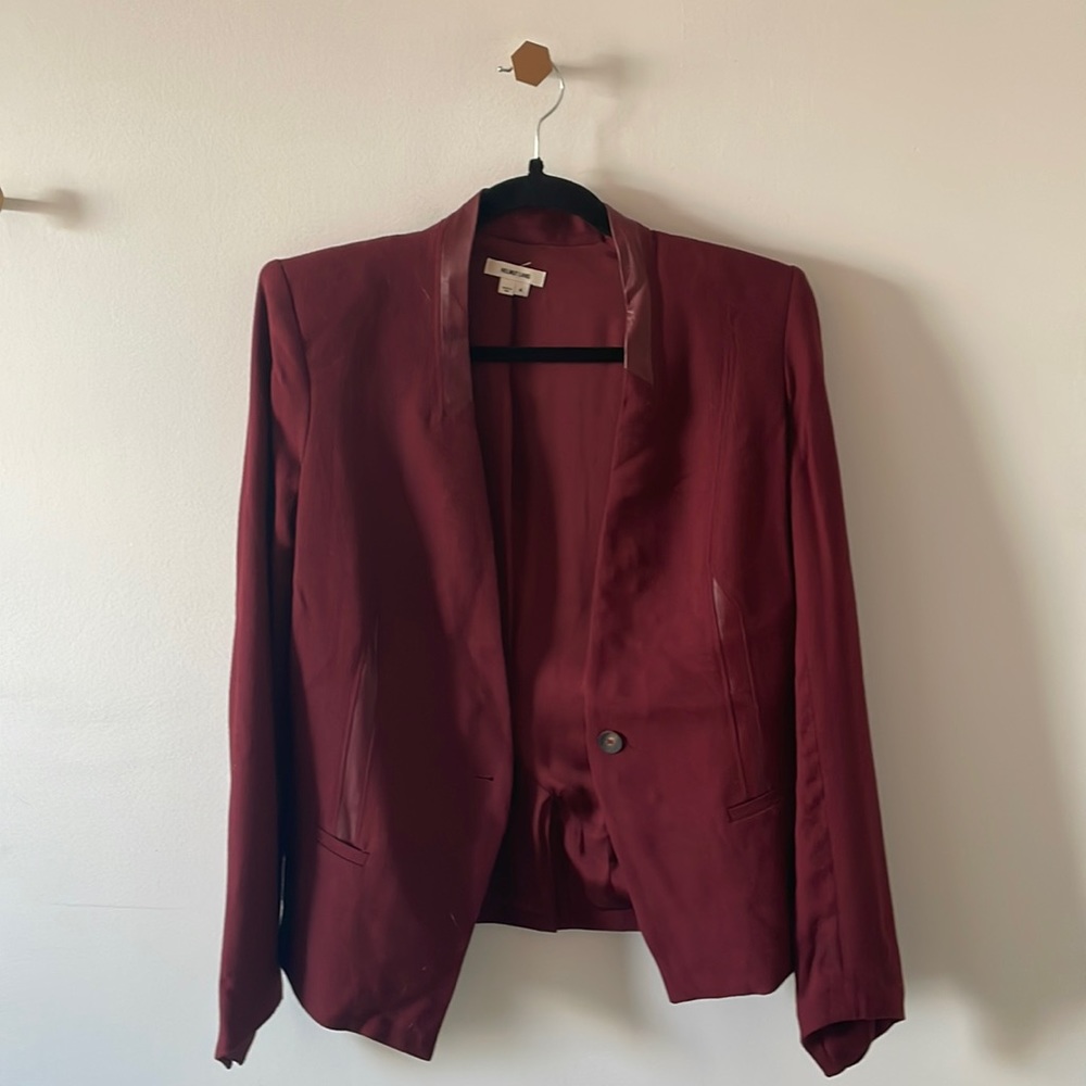 Burgundy Helmut Lang Blazer